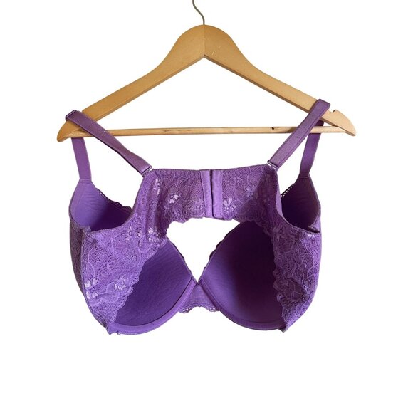 TORRID 44DDD Purple Push Up Plunge Lace Underwire Bra - Picture 2 of 7